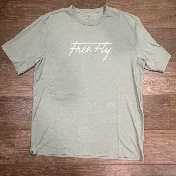 Free Fly Apparel Other - Free Fly Men's Tshirt, Seafoam Green, Short Sleeve, Logo, 3XL